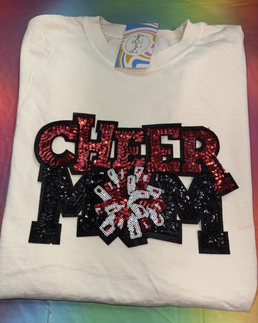 CHEER MOM SEQUIN PATCH