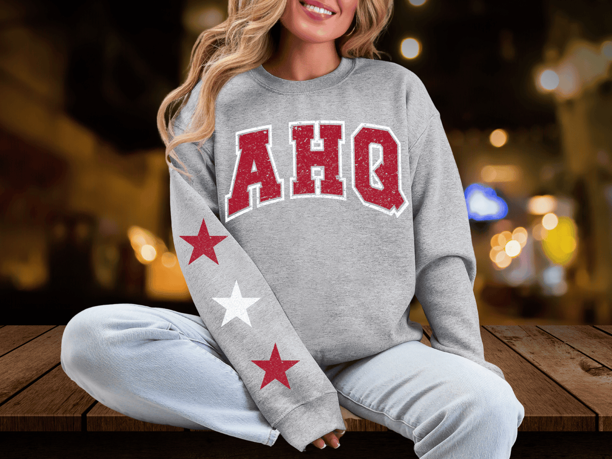 AHQ ARCH AND ONE SLEEVE OF STARS SET UP