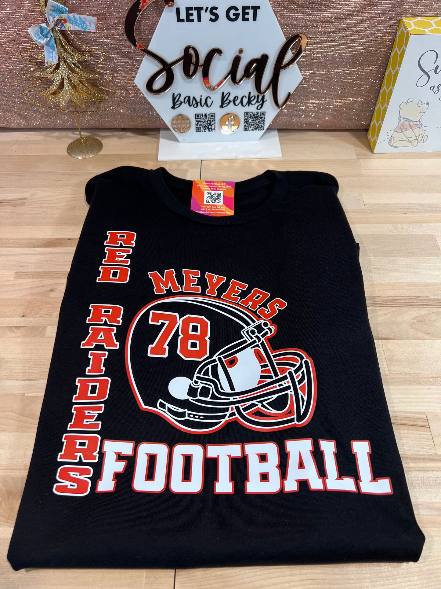 CUSTOM FOOTBALL HELMET WITH NUMBER NAME TEAM