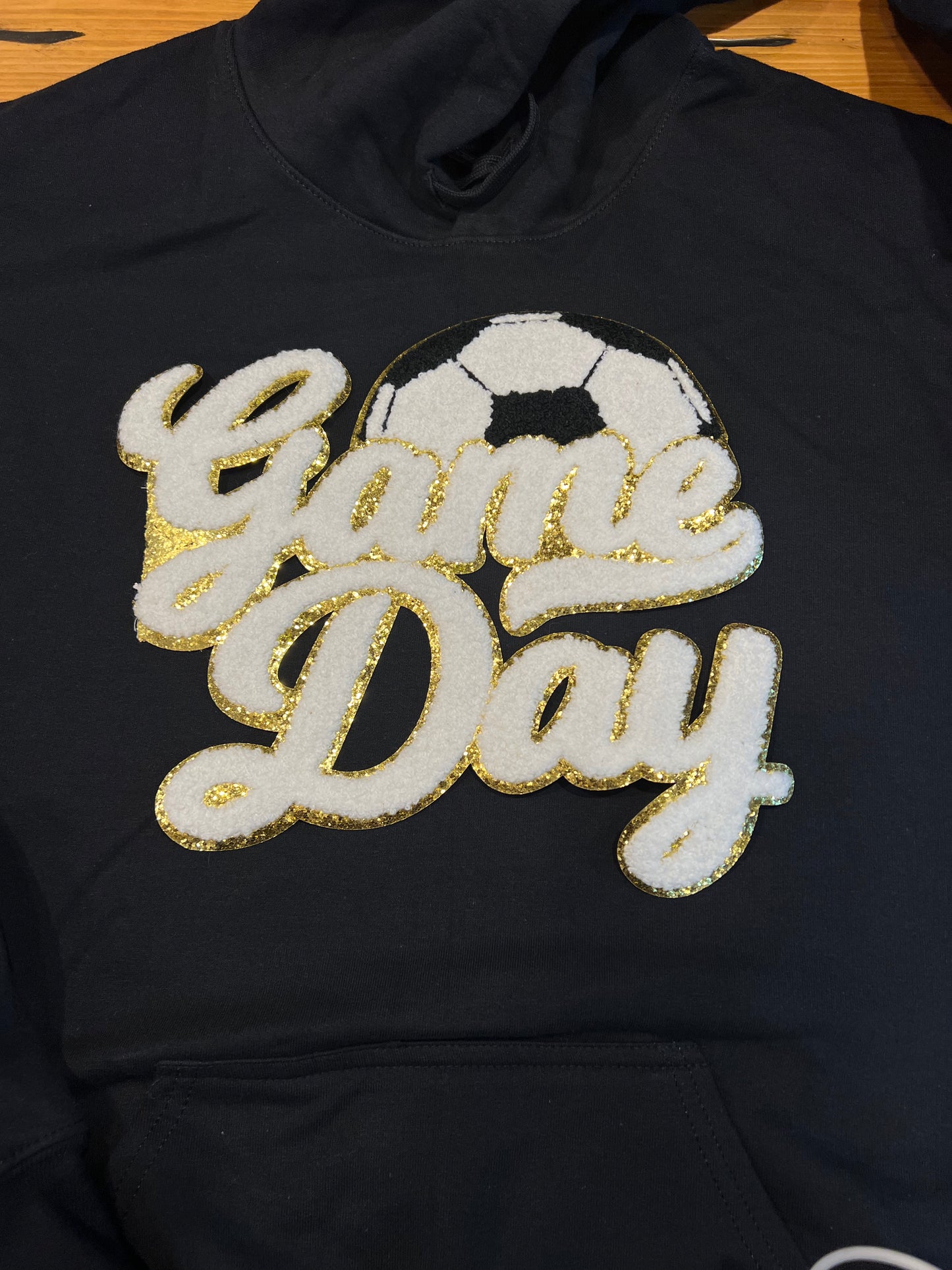 GAME DAY PATCH GOLD TRIM WITH SOCCER