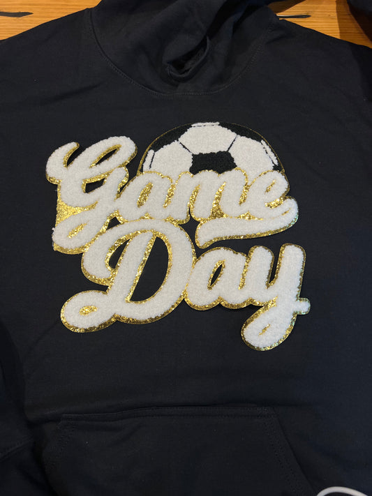 GAME DAY PATCH GOLD TRIM WITH SOCCER