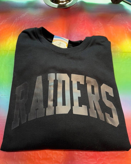 RAIDERS IN BLACK ON BLACK APPAREL