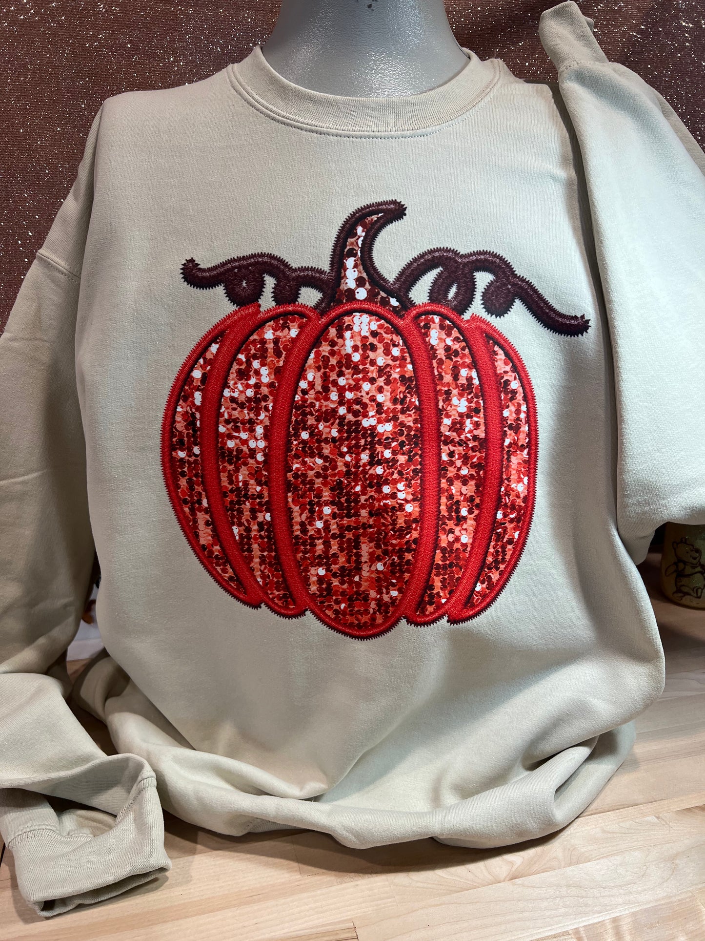 PUMPKIN FAUX SEQUIN