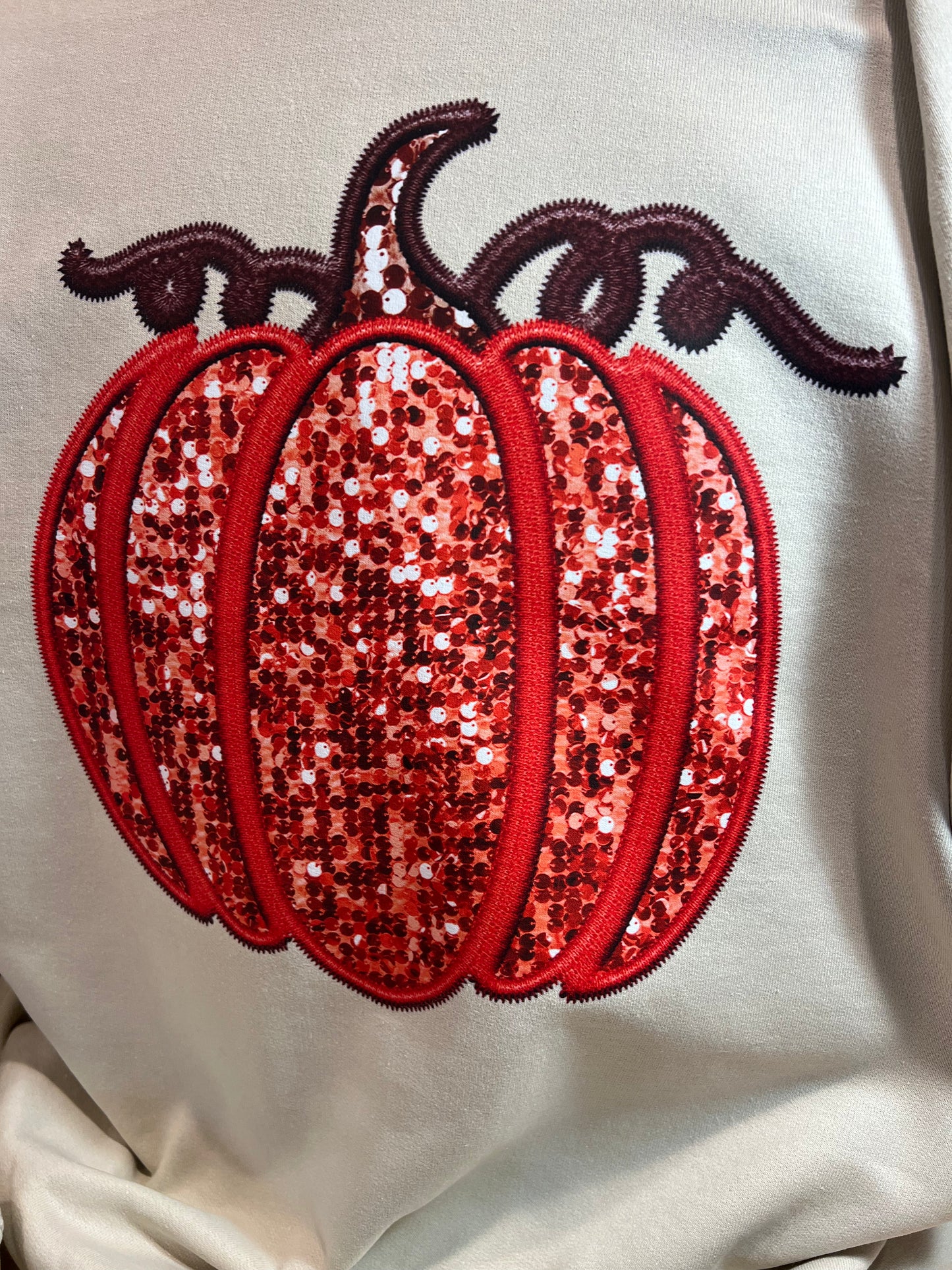 PUMPKIN FAUX SEQUIN