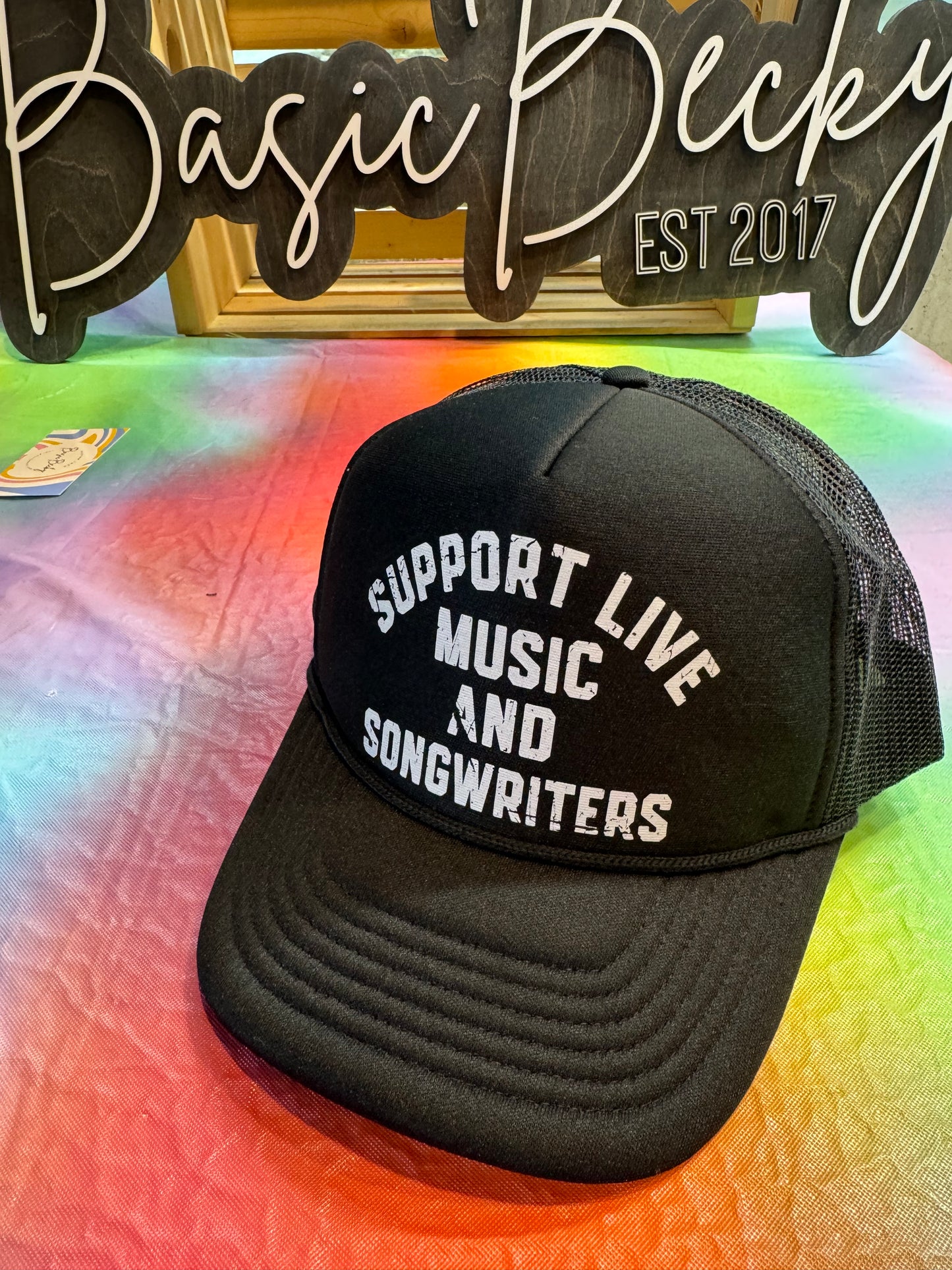 SUPPORT LIVE MUSIC AND SONGWRITERS HAT