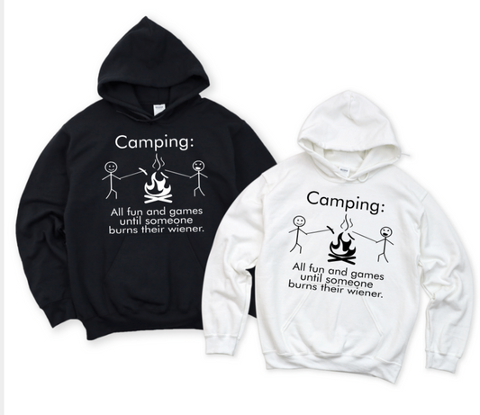 CAMPING: ALL FUN AND GAMES UNTIL SOMEONE BURNS THEIR WIENER