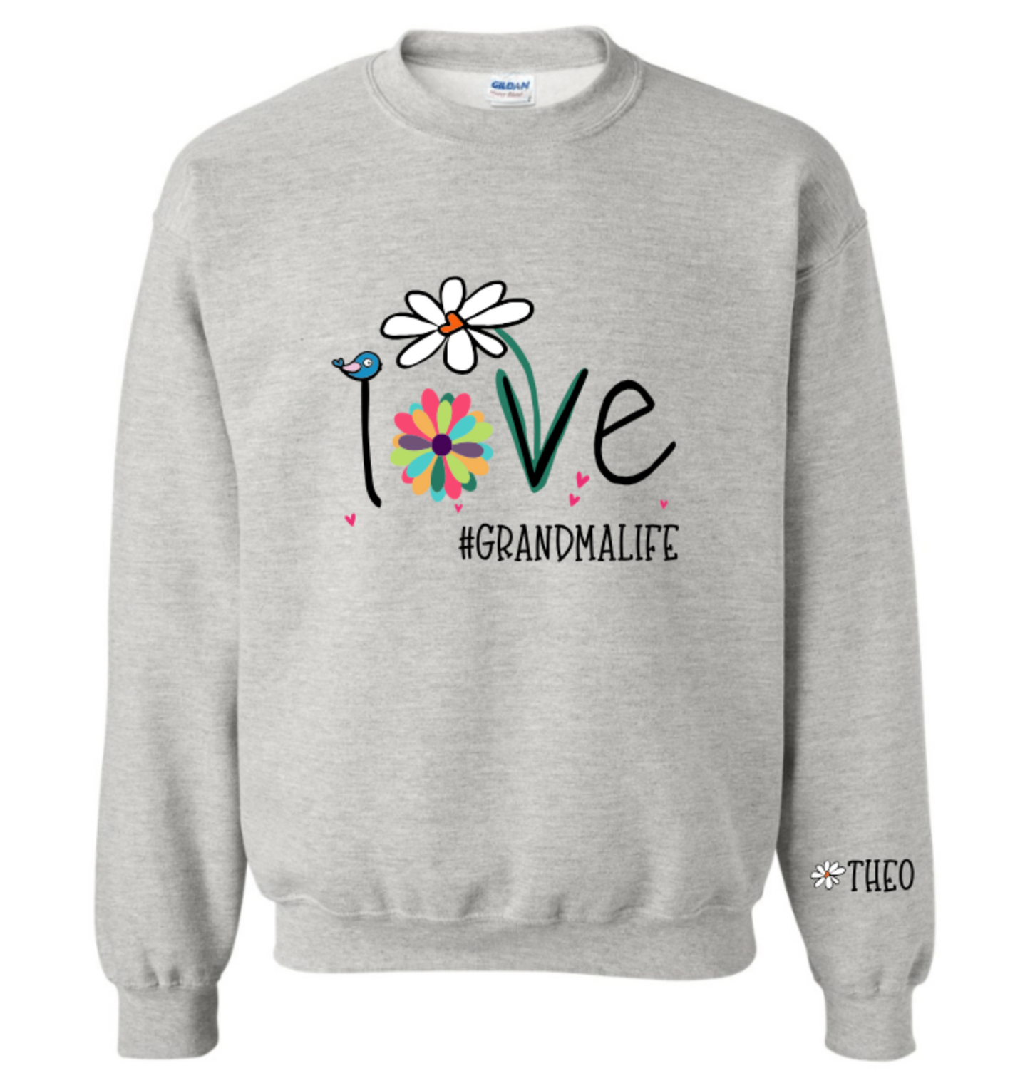 LOVE WITH CUSTOM SLEEVE (FLOWER AND BIRDS)