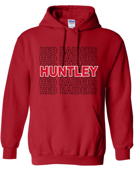 STACKED RED RAIDERS WITH HUNTLEY IN CENTER