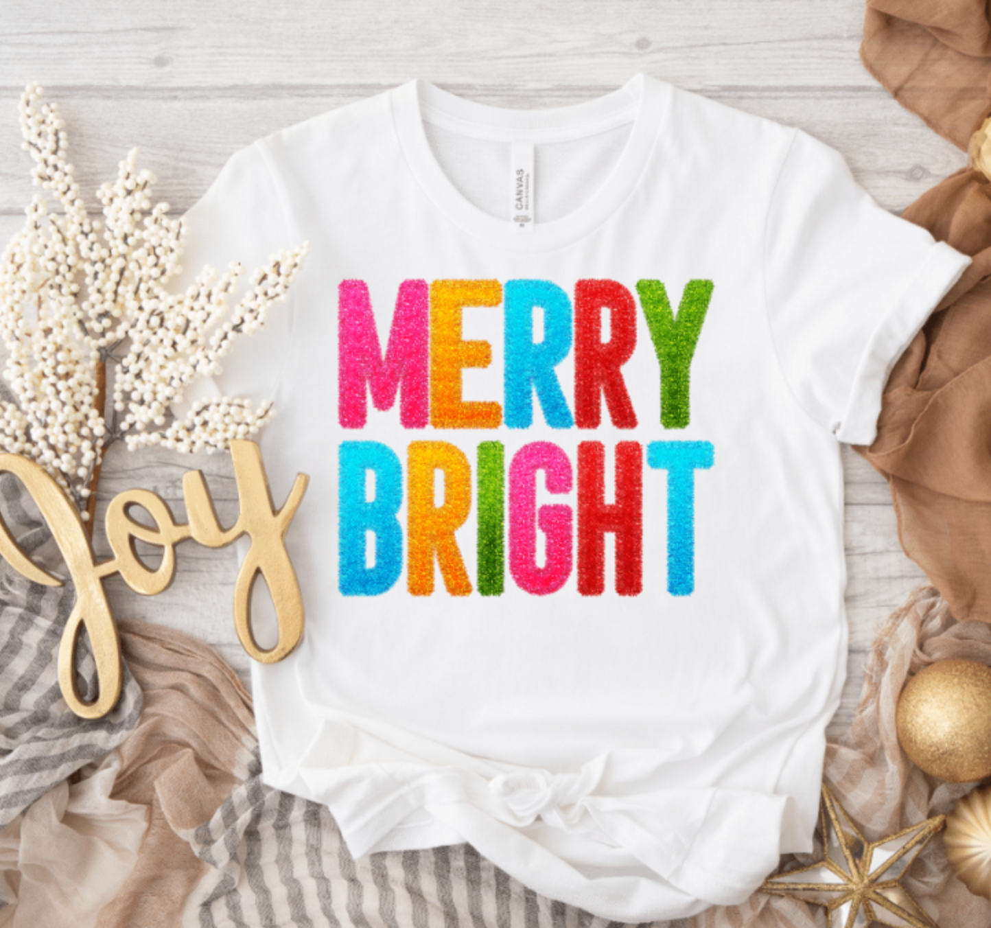 MERRY BRIGHT FAUX TINSEL EFFECT