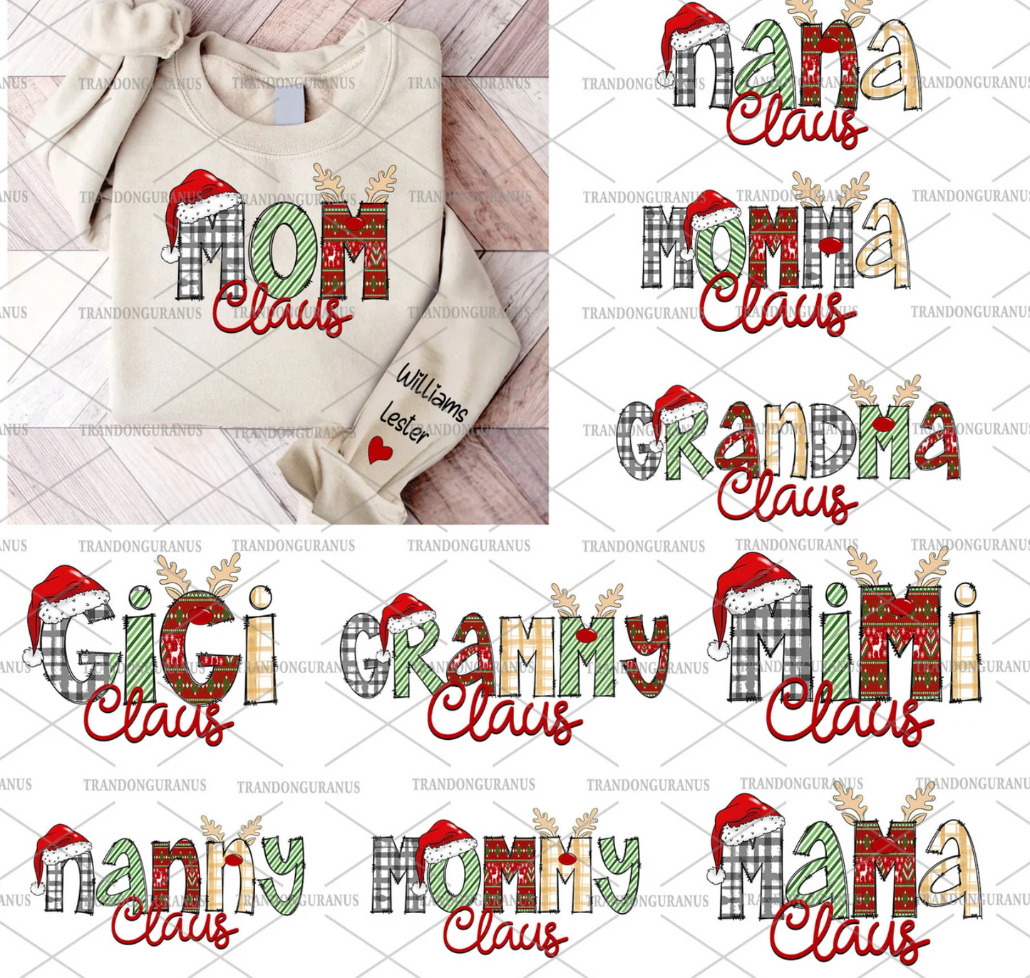 CLAUS WITH NAMES ON SLEEVE