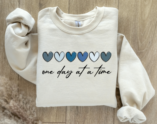 ONE DAY AT A TIME (DESIGN IS BLUE SHADES CAN'T BE CHANGED)