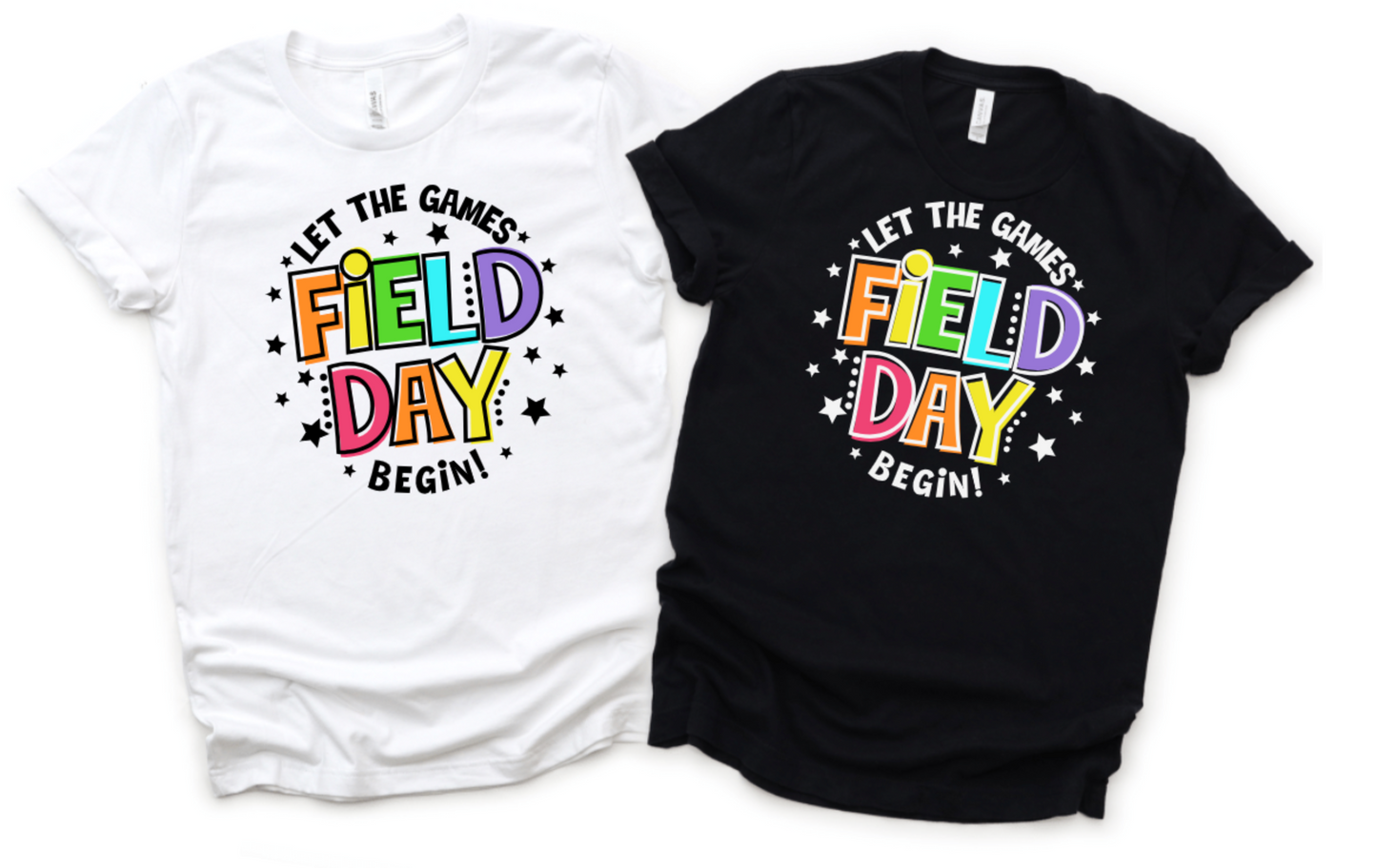 LET THE GAMES BEGIN BLOCK LETTERING VERSION