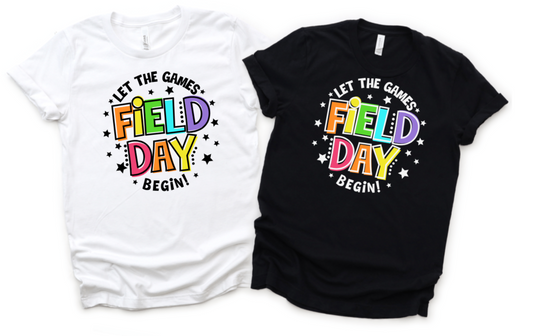 LET THE GAMES BEGIN BLOCK LETTERING VERSION