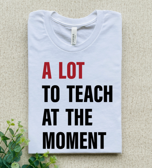 A LOT TO TEACH AT THE MOMENT