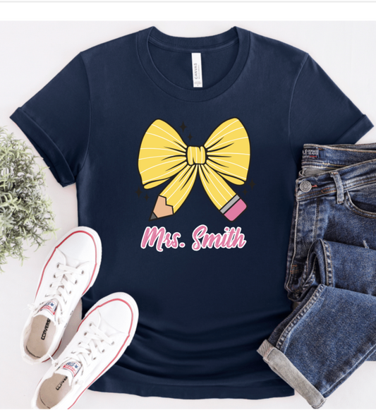 PENCIL BOW WITH CUSTOM LINE