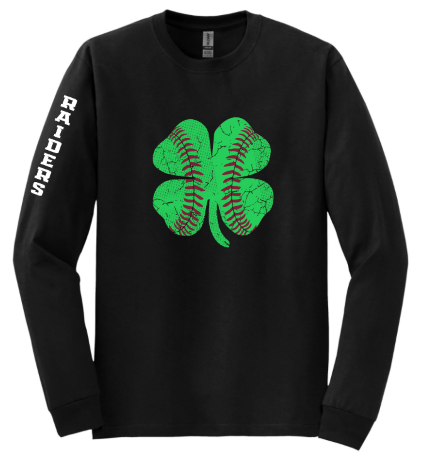 SHAMROCK BASEBALL WITH RAIDERS ON SLEEVE
