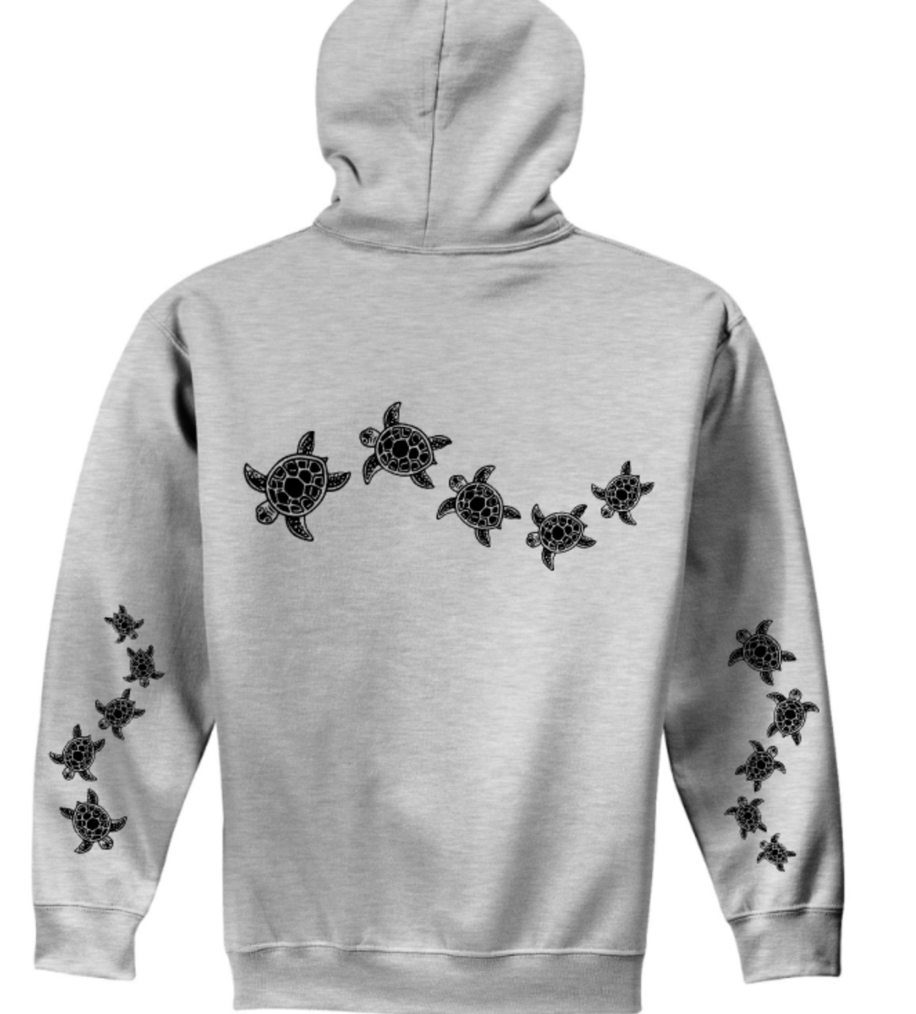 JUST KEEP SWIMMING (SEA TURTLES ON BACK AND SLEEVES)