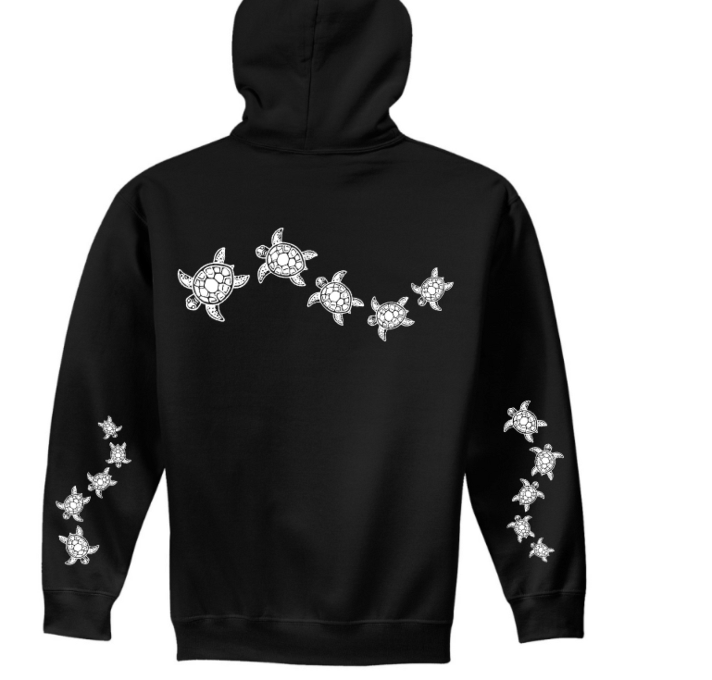 JUST KEEP SWIMMING (SEA TURTLES ON BACK AND SLEEVES)