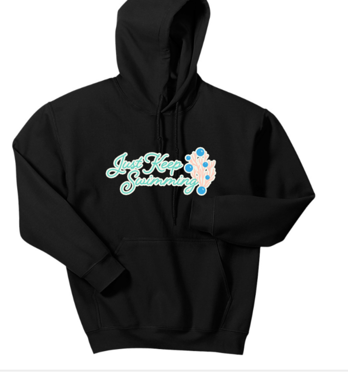 JUST KEEP SWIMMING (SEA TURTLES ON BACK AND SLEEVES)