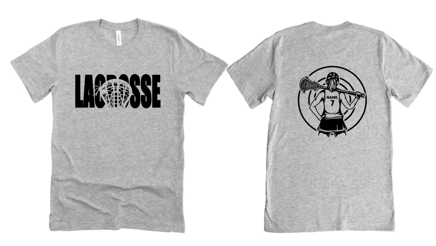 CUSTOMIZED LACROSSE DESIGN WITH PLAYER ON BACK