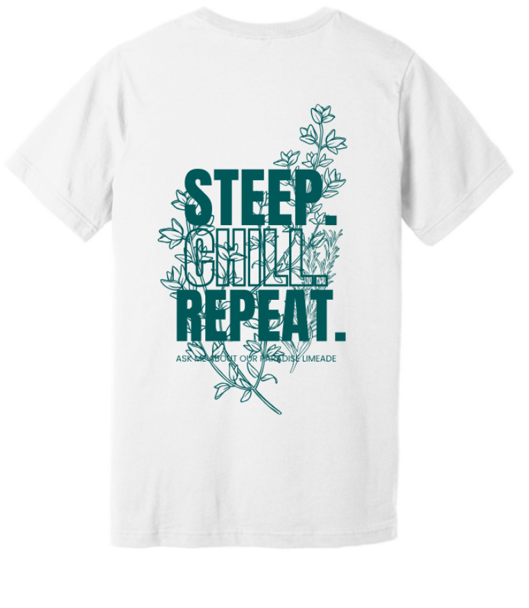 THE IRIE CUP EMPLOYEE GEAR STEEP CHILL REPEAT DESIGN
