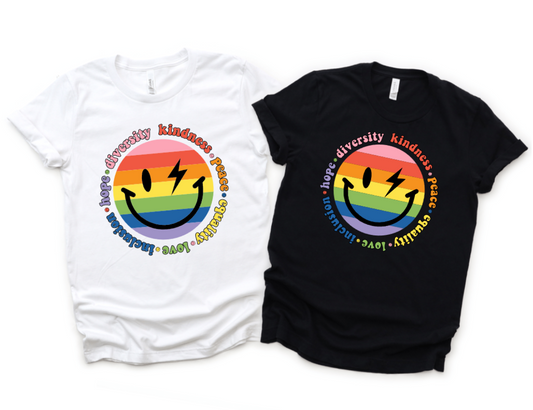 DIVERSITY KINDNESS PEACE HOPE EQUALITY LOVE INCLUSION HOPE