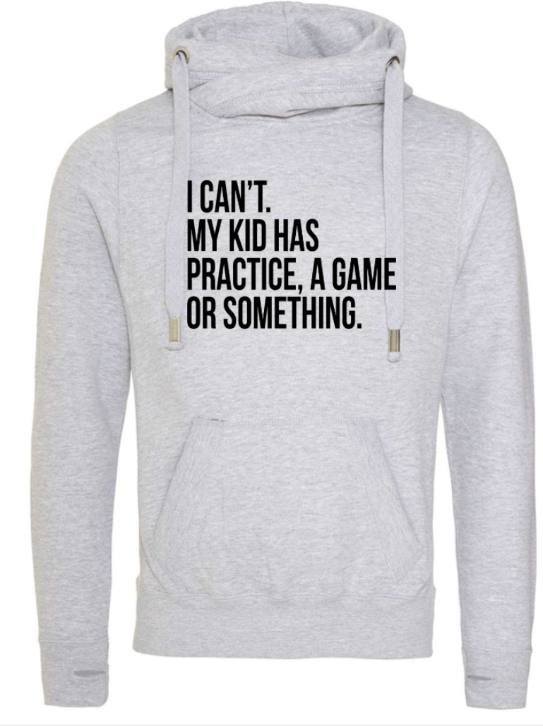 CUSTOM CROSS NECK HOODIE (ONLY BLACK OR GREY)