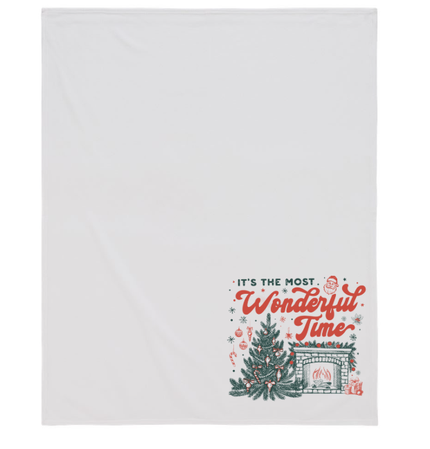 IT'S THE MOST WONDERFUL TIME PLUSH BLANKET 60X50"