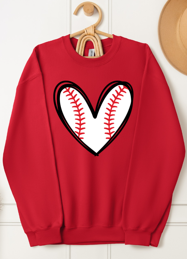 BASEBALL SCRIBBLE HEART