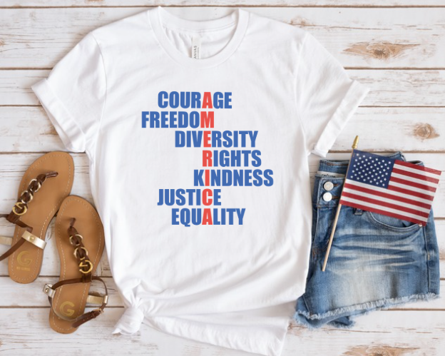 PATRIOTIC AMERICA WORD ART