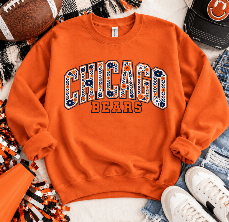 CHICAGO BEARS FLORAL DESIGN
