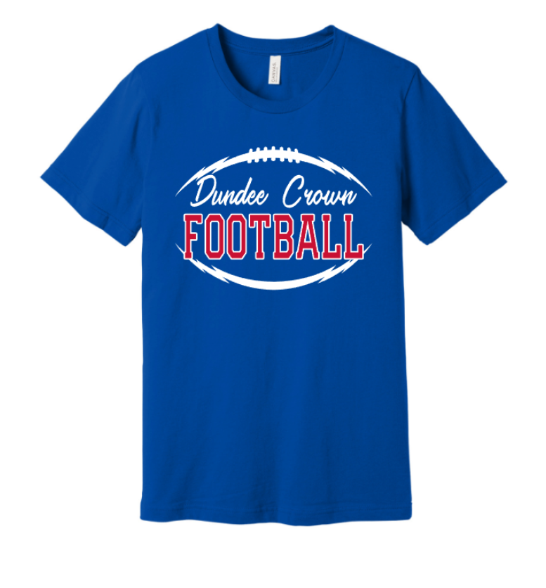 DUNDEE CROWN FOOTBALL WITH NAME AND NUMBER ON BACK