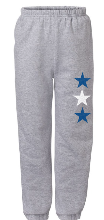 SWIM VARSITY SET UP STARS ON SLEEVE AND ONE LEG OF JOGGER