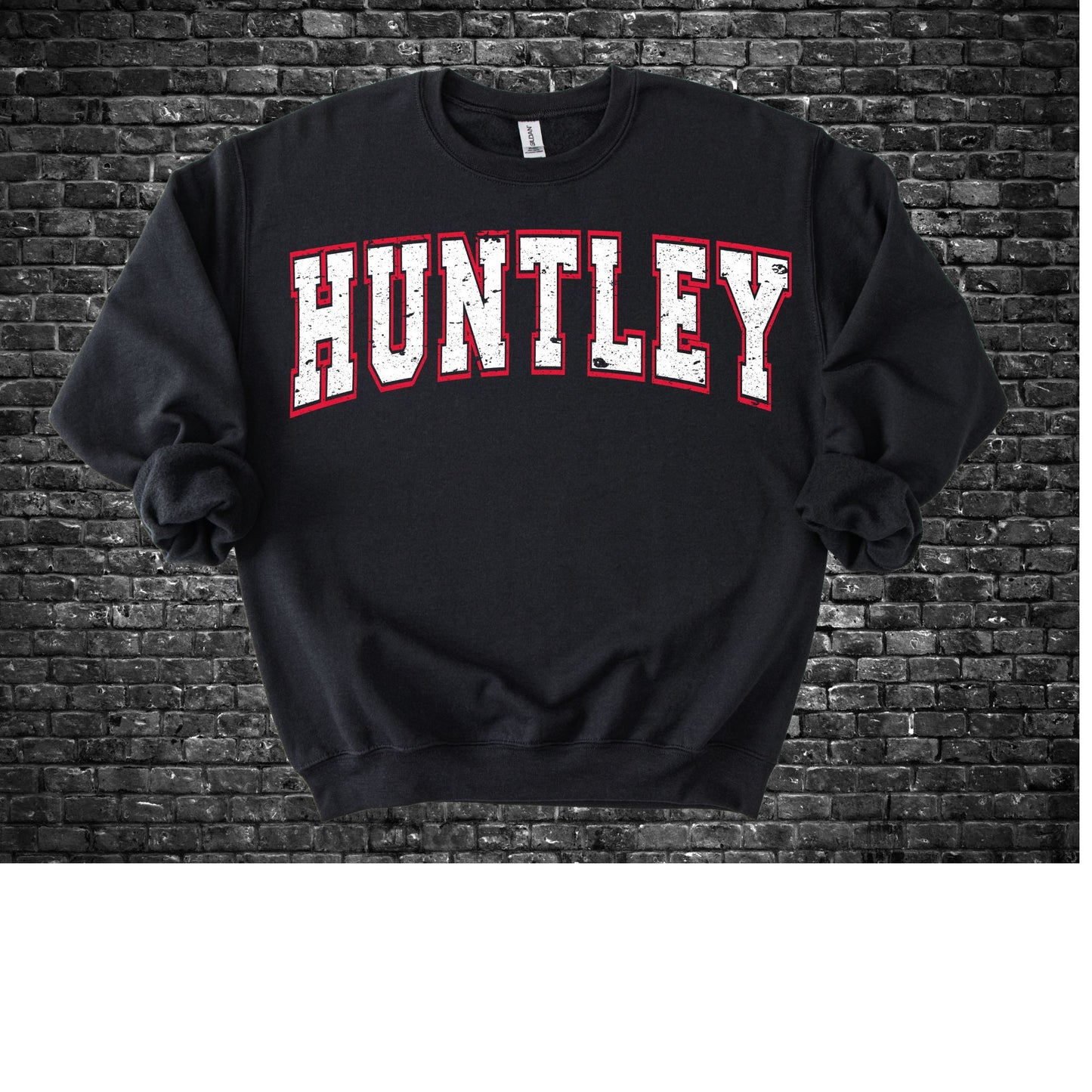 HUNTLEY VARSITY FONT ARCH SET UP ON BLACK
