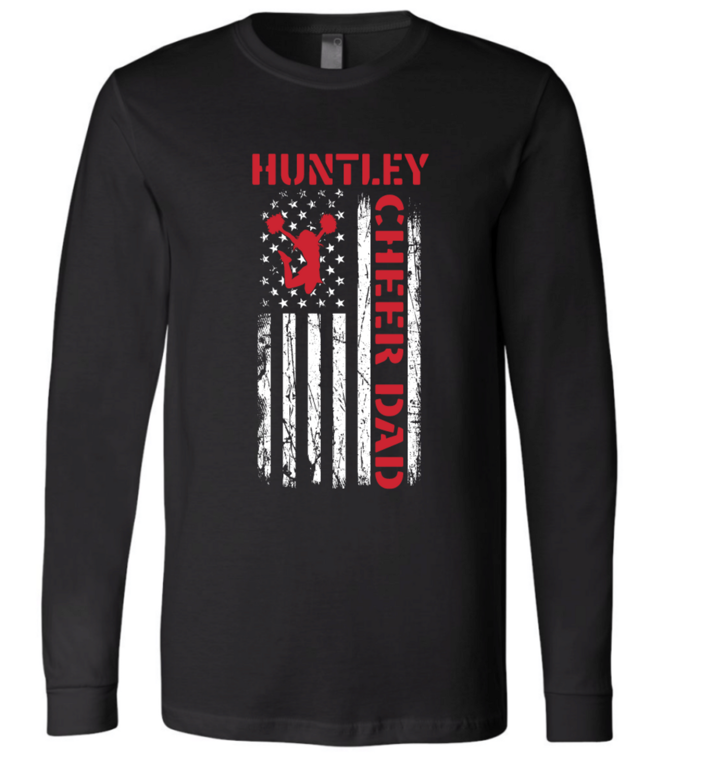 HUNTLEY CHEER DAD FLAG SET UP