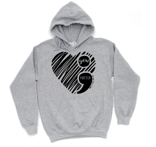 YOU MATTER SCRIBBLE HEART DESIGN