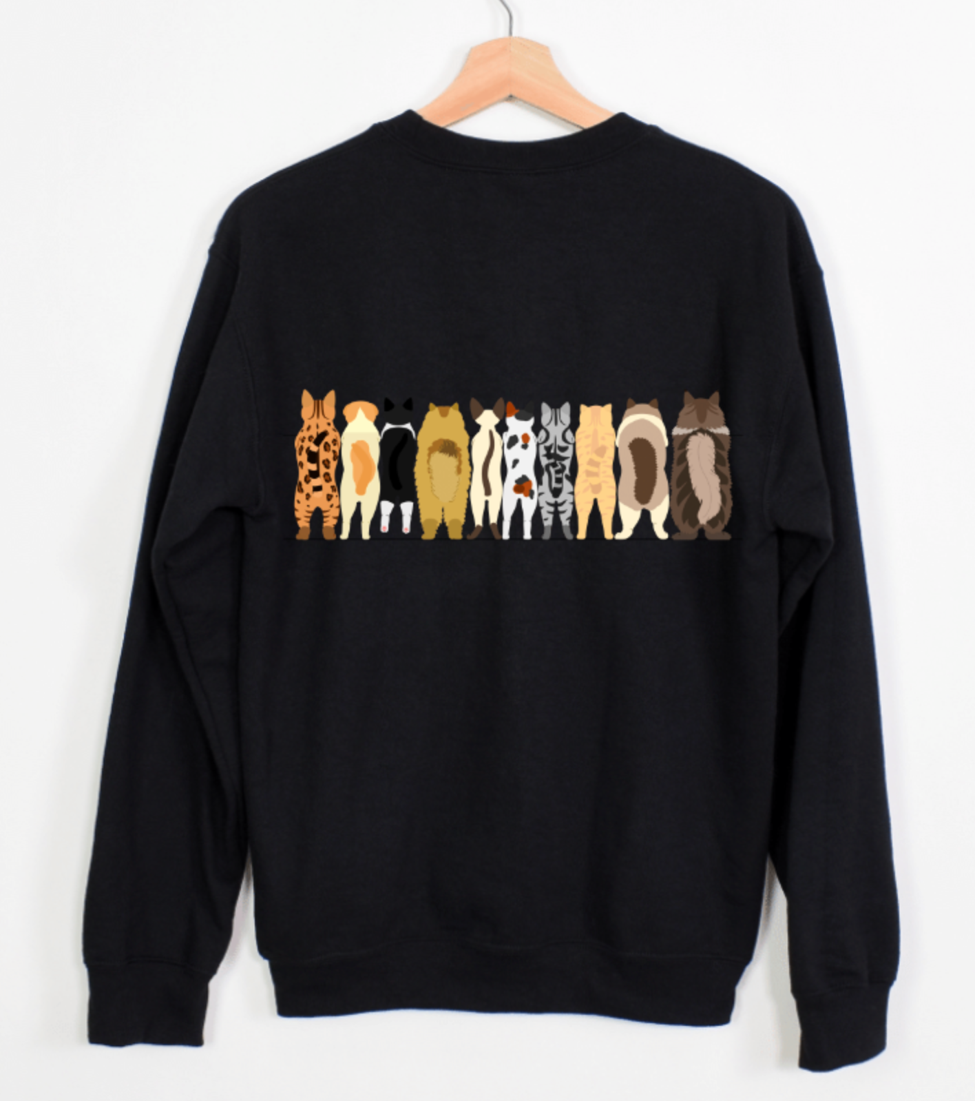 CATS MAKE ME HAPPY HUMANS MAKE MY HEAD HURT FRONT AND BACK DESIGN