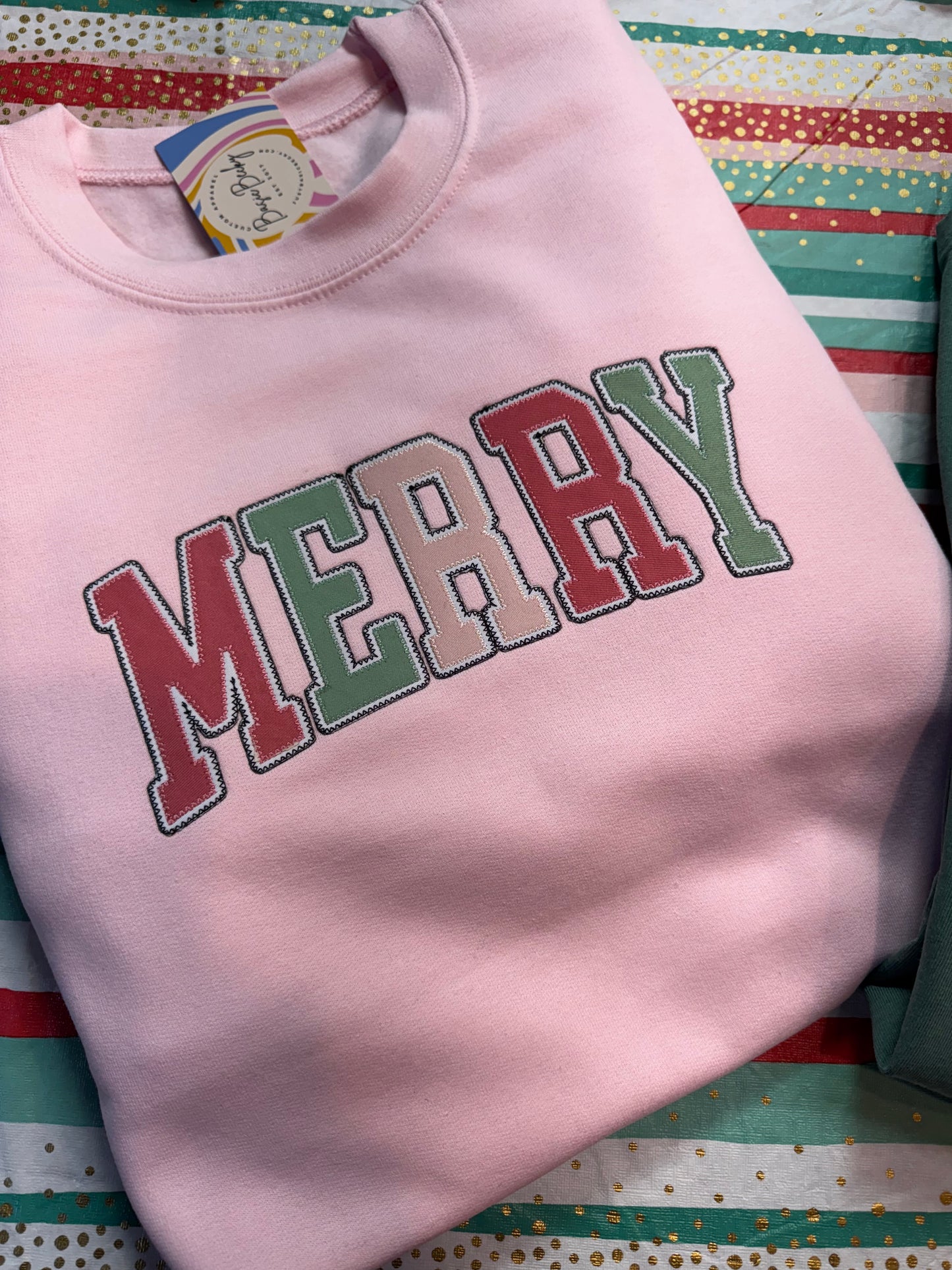 MERRY (EMBROIDERED PATCH DESIGN)