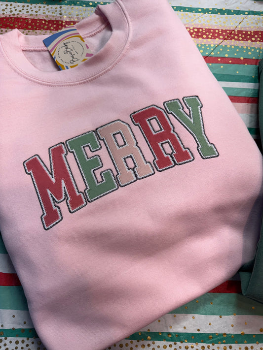 MERRY (EMBROIDERED PATCH DESIGN)