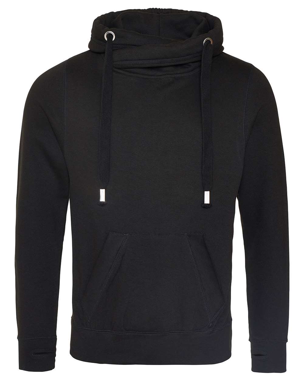 CUSTOM CROSS NECK HOODIE (ONLY BLACK OR GREY)