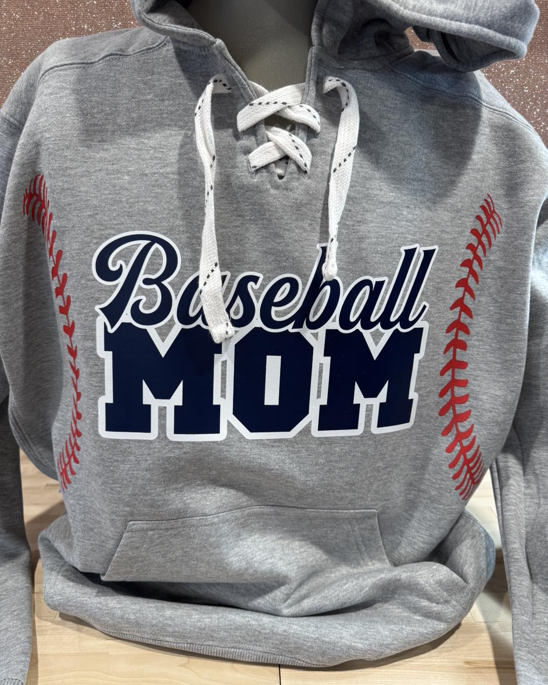 PERSONALIZED BASEBALL MOM WITH NAME AND NUMBER