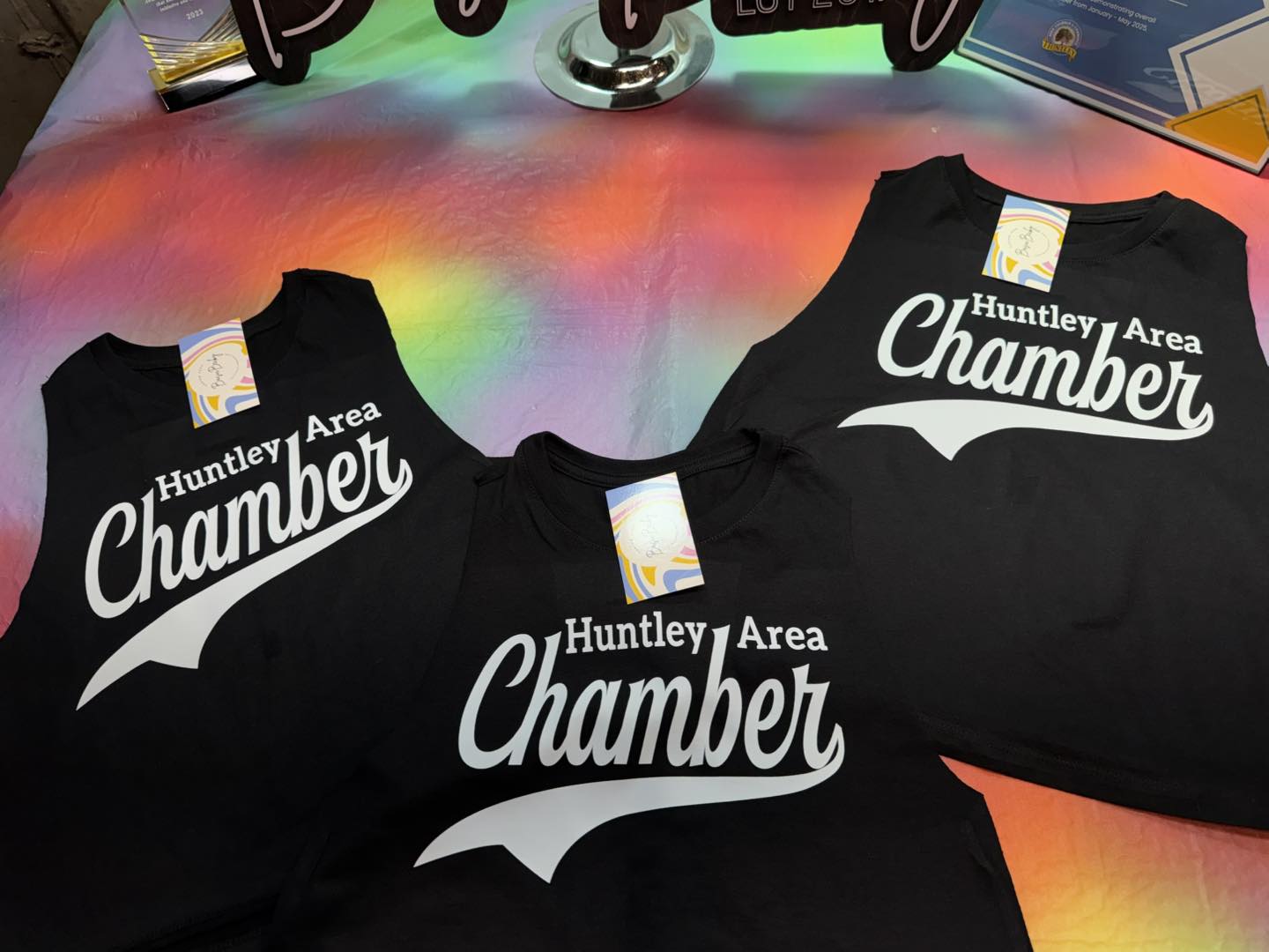 HUNTLEY AREA CHAMBER SWOOP DESIGN – Basic Becky Tees & More