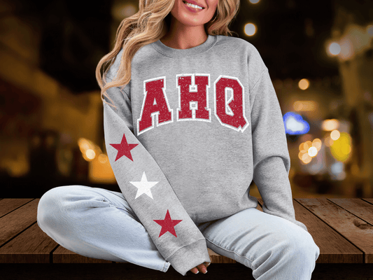 AHQ ARCH AND ONE SLEEVE OF STARS SET UP