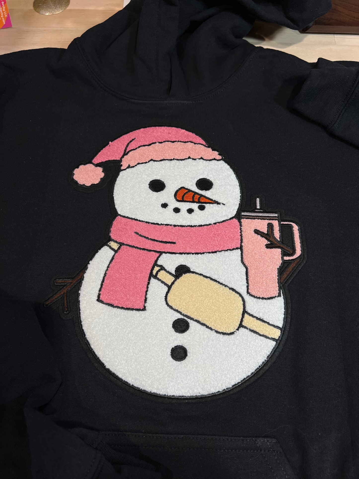 SNOWMAN WITH BAG AND CUP PATCH