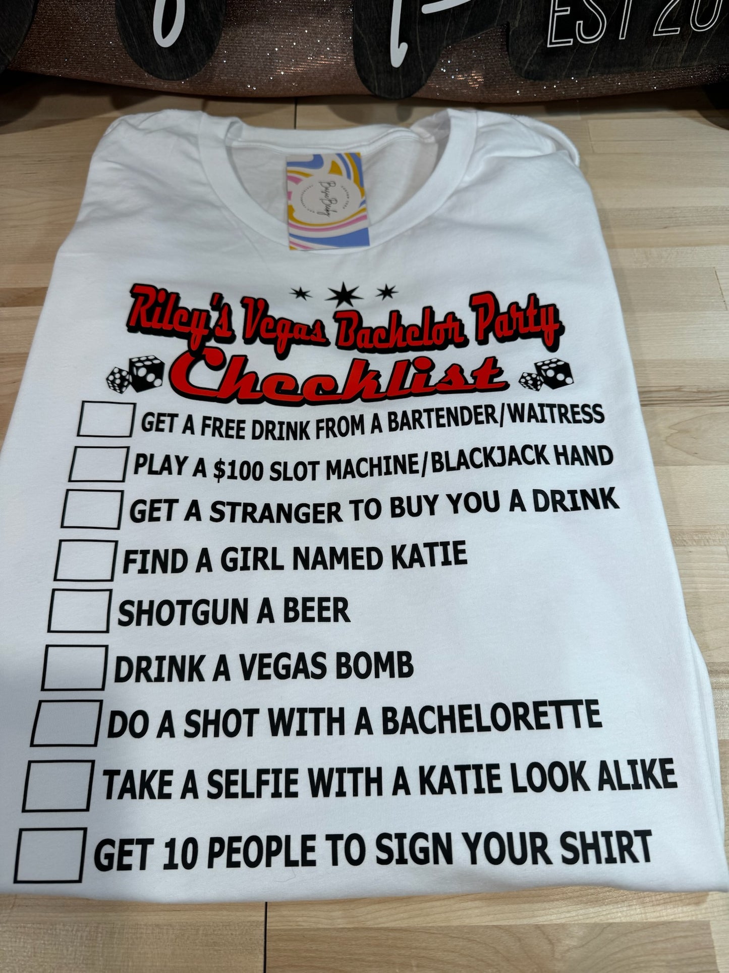 CUSTOM BACHELOR PARTY TEE (CHANGE NAMES ON TEE)