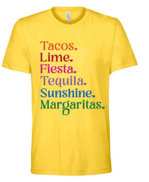 TACOS LIME FIESTA TEQUILA SUNSHINE MARGARITAS