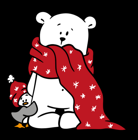 POLAR BEAR WITH SCARF