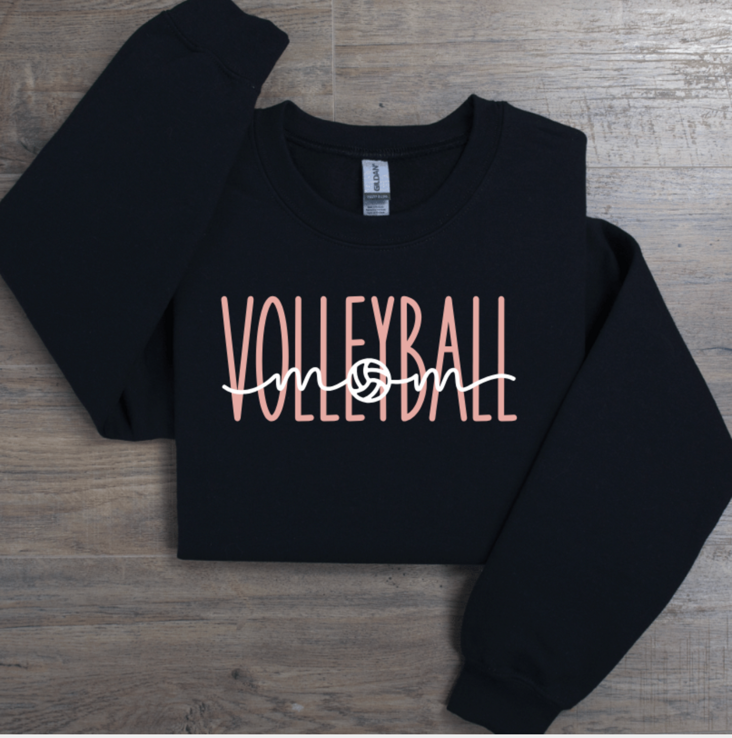 VOLLEYBALL MOM WITH TALL LETTERS