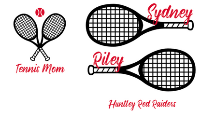 TENNIS MOM TENNIS DAD WITH NAME(S) ON BACK