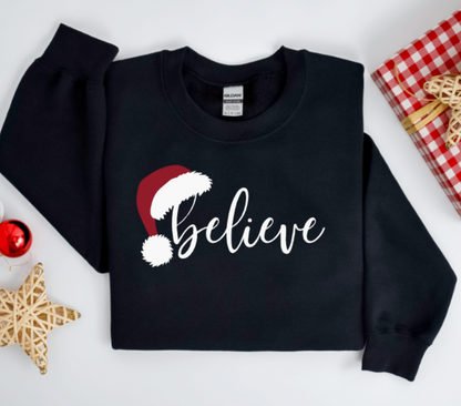 BELIEVE WITH SANTA HAT